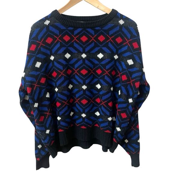 Vintage TJW by Mervyn’s Geometric Sweater 90s Y2K Size Medium - Picture 1 of 6